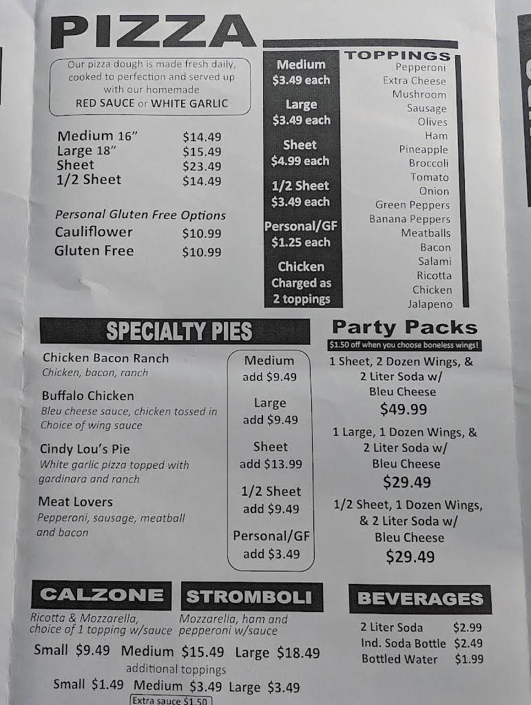 Langland's Menu 5